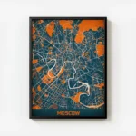 affiche carte moscow vintage avec cadre.webp