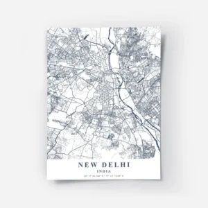 affiche carte new delhi.webp