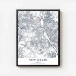 affiche carte new delhi avec cadre.webp