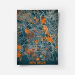 affiche carte new delhi vintage.webp