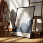 affiche carte nice encadre.webp