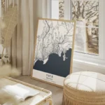 affiche carte nice salon beige.webp