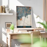 affiche carte nice vintage bureau.webp