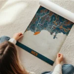 affiche carte nice vintage en rouleau.webp