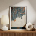 affiche carte nice vintage meuble.webp