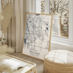 affiche carte orlando salon beige.webp