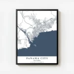 affiche carte panama city avec cadre.webp
