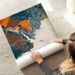 affiche carte panama city vintage au sol.webp