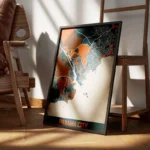 affiche carte panama city vintage encadre.webp