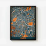 affiche carte paris vintage avec cadre.webp