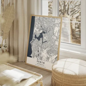 affiche carte perth salon beige.webp