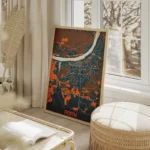 affiche carte perth vintage salon beige.webp