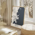 affiche carte phuket salon beige.webp