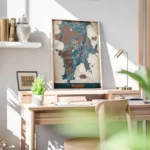 affiche carte phuket vintage bureau.webp