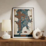 affiche carte phuket vintage meuble.webp