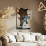 affiche carte phuket vintage salon.webp