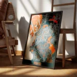 affiche carte porto vintage encadre.webp