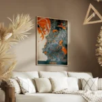 affiche carte porto vintage salon.webp