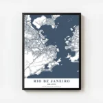 affiche carte rio de janeiro avec cadre.webp