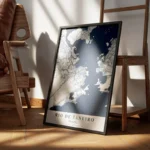 affiche carte rio de janeiro encadre.webp
