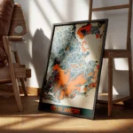 affiche carte rio de janeiro vintage encadre.webp