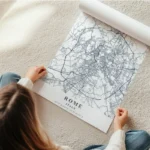 affiche carte rome en rouleau.webp