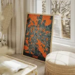 affiche carte rome vintage salon beige.webp