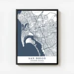 affiche carte san diego avec cadre.webp