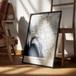 affiche carte san diego encadre.webp