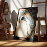 affiche carte san diego vintage encadre.webp