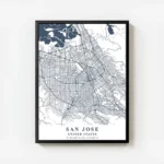 affiche carte san jose avec cadre.webp