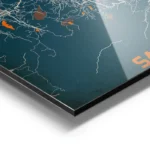 affiche carte san jose vintage aluminium.webp