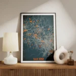 affiche carte san jose vintage meuble.webp