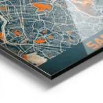 affiche carte sao paulo vintage aluminium.webp