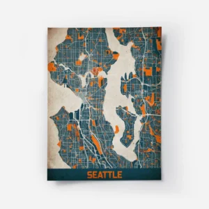 affiche carte seattle vintage.webp