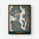 affiche carte seattle vintage avec cadre.webp