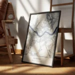 affiche carte seoul encadre.webp