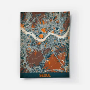 affiche carte seoul vintage.webp