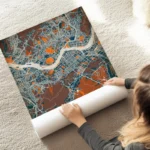 affiche carte seoul vintage au sol.webp