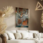 affiche carte seoul vintage salon.webp