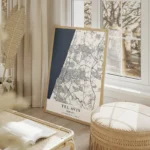 affiche carte tel aviv salon beige.webp