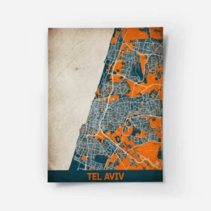 affiche carte tel aviv vintage.webp