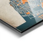 affiche carte tel aviv vintage aluminium.webp