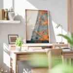affiche carte tel aviv vintage bureau.webp
