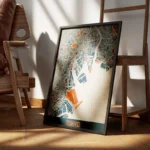 affiche carte tokyo vintage encadre.webp