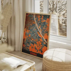 affiche carte vienna vintage salon beige.webp