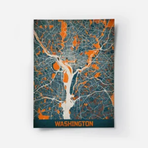 affiche carte washington vintage.webp