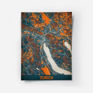 affiche carte zurich vintage.webp