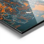 affiche carte zurich vintage aluminium.webp