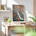 affiche carte zurich vintage bureau.webp